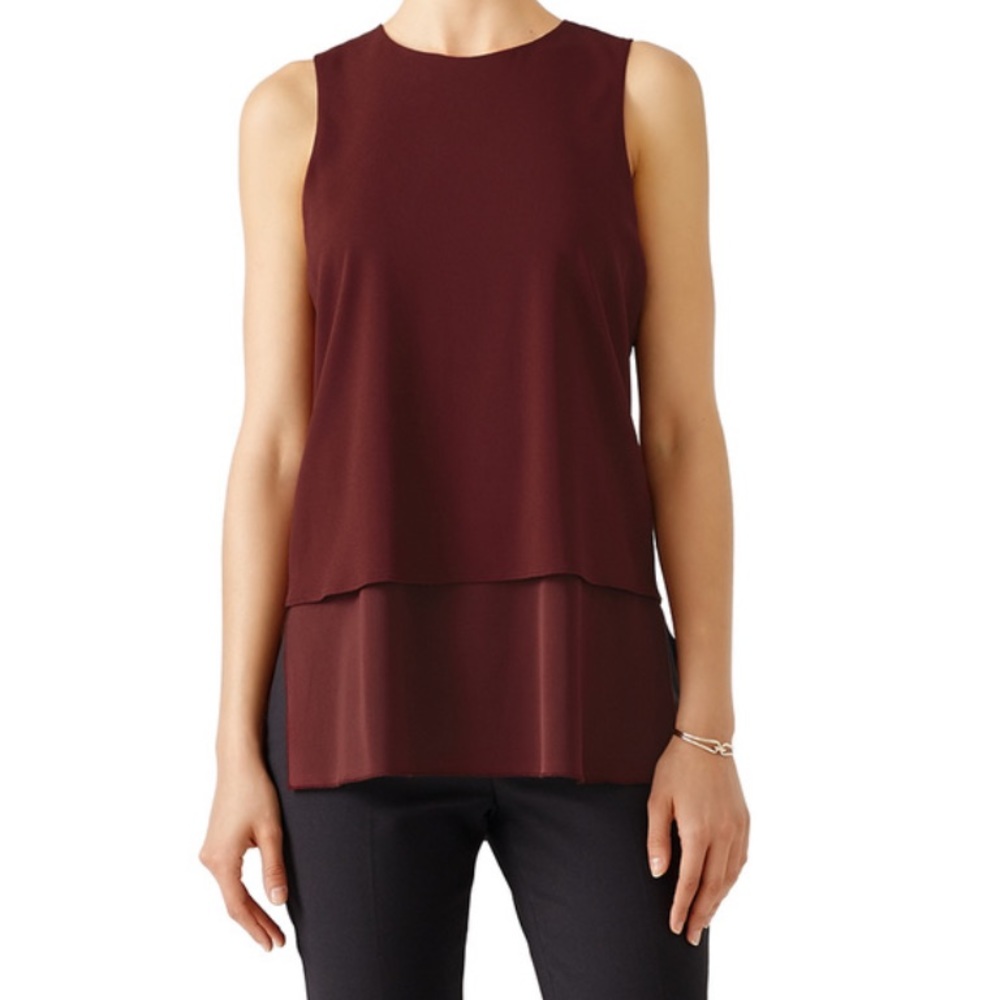 Theory Anastaza B Bergen Sleeveless Tiered Top